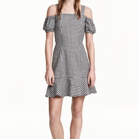 h&m gingham dress